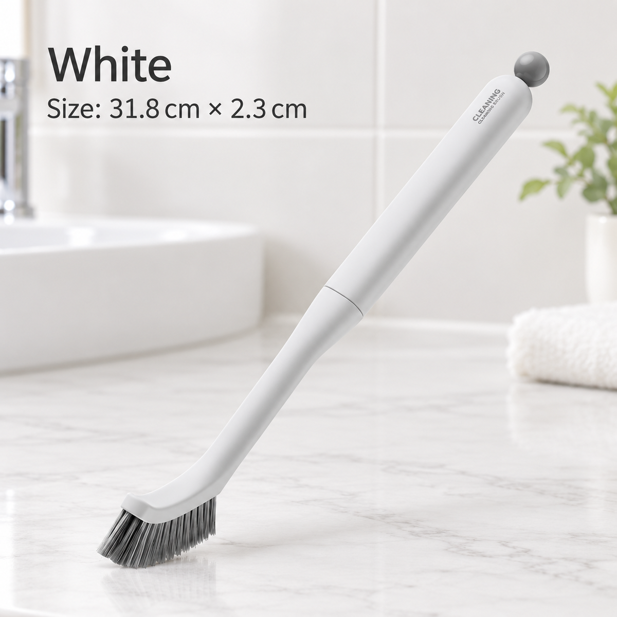 Multi Purpose Crevice Cleaning Brush Narrow Gap Scrubber with Dense Bristles