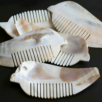 Natural Shell Fish Shape Hair Comb, Scalp Massage Gua Sha Tool