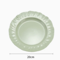 Ruffle Edge Dessert Plate Vintage Floral Serving Dish