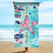 Travel Friendly Microfiber Beach Shawl Towel Lightweight Quick Dry Absorbent Bath & Pool Wrap