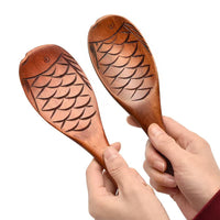 Fish Shape Wooden Rice Paddle Serving Spoon