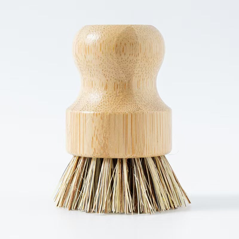 Bamboo Kitchen Cleaning Brush Pot Scrub Brush