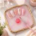 Gold Rim Agate Resin Palette – Nail Art Mixing and Display Board