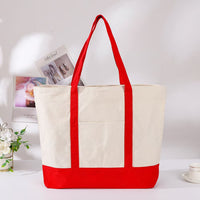 Large Canvas Shopping Tote Bag Reusable Eco Storage Bag