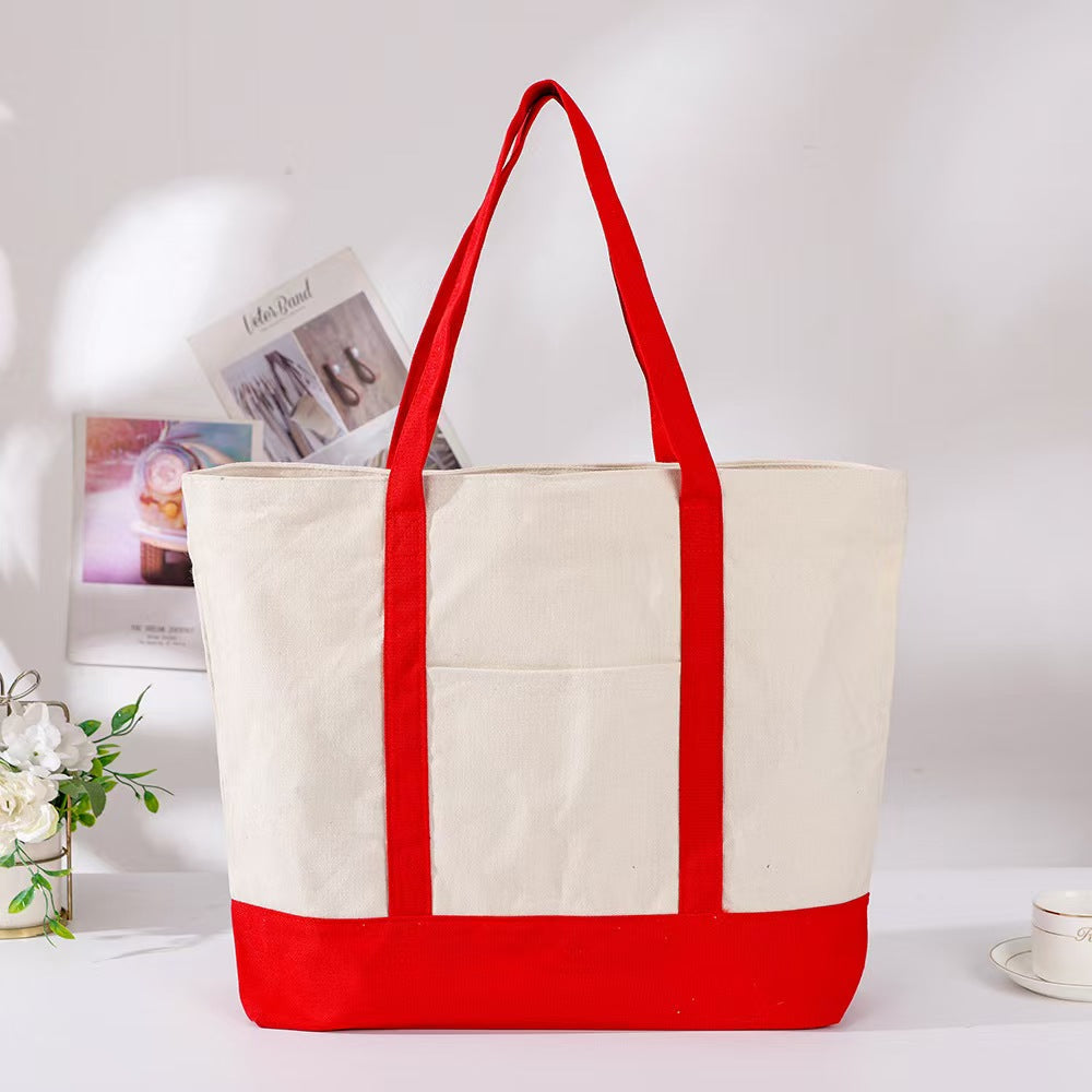 Large Canvas Shopping Tote Bag Reusable Eco Storage Bag