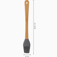Mini Silicone Baking Spatula with Wooden Handle