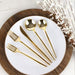 Gold Plastic Long Handle Cutlery Set