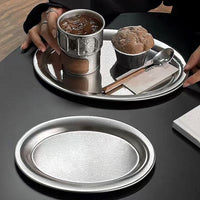 Stainless Steel Oval Serving Tray