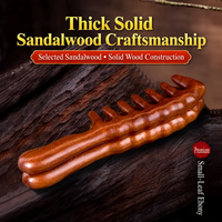 Natural Sandalwood Wide Tooth Comb Wooden Scalp Massage Hair Comb