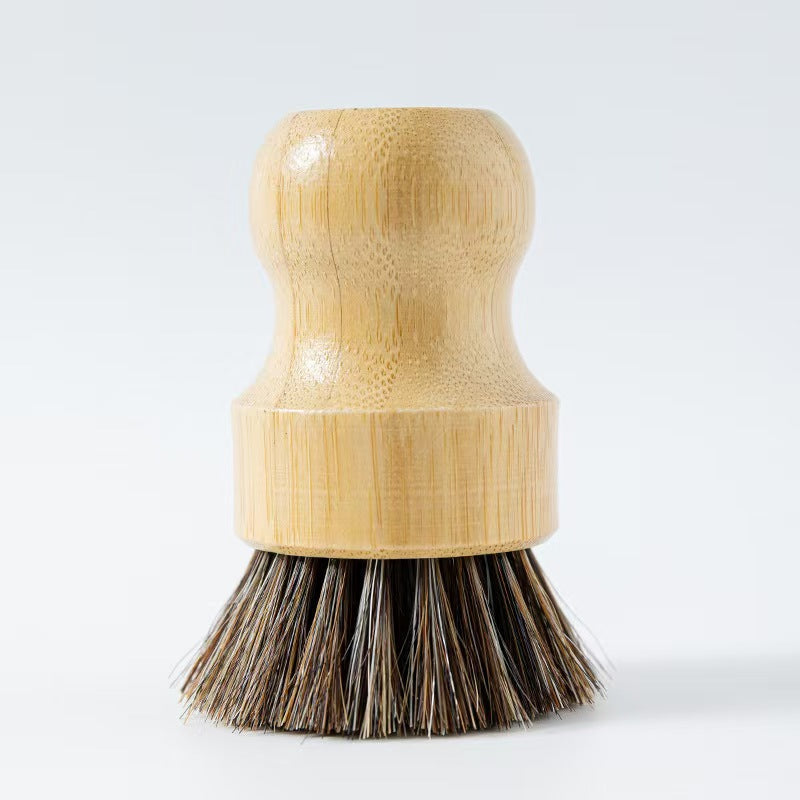 Bamboo Kitchen Cleaning Brush Pot Scrub Brush