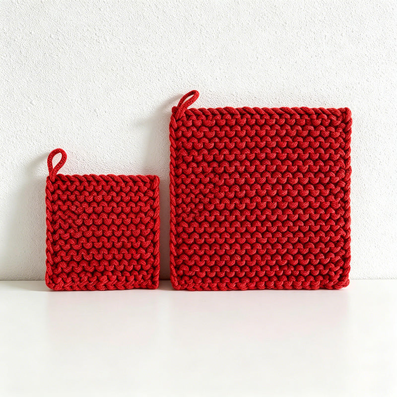 Japandi Woven Trivet – Minimalist Cotton Rope Heat Mat