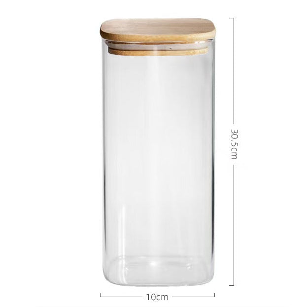 Glass Storage Jar with Bamboo Lid