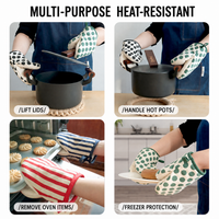 Polka Dot Oven Mitt, Heat Resistant Kitchen Glove
