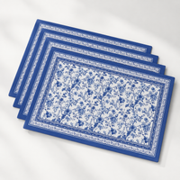 Floral Linen Placemat – Spring Summer Printed Heat-Resistant Table Mat