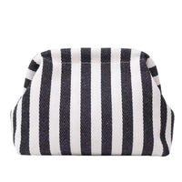 Color Block Striped Canvas Storage Bag