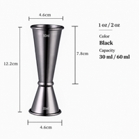 Stainless Steel Double Cocktail Jigger – 1 oz and 2 oz Bar Measuring Cup