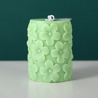 Embossed Pillar Beeswax Candle