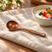 Small Nanmu Wood Dessert Spoon with Sculpted Handle