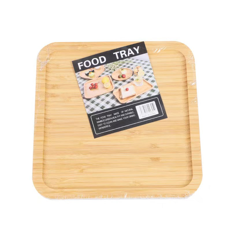 Bamboo Square Serving Tray Tea Snack Plate