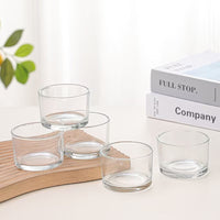 Clear Thick Glass Candle Holder – Heat Resistant Tea Light Cup