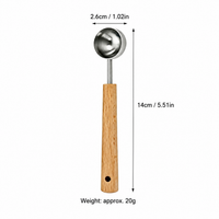 Stainless Steel Measuring Spoon with Wooden Handle