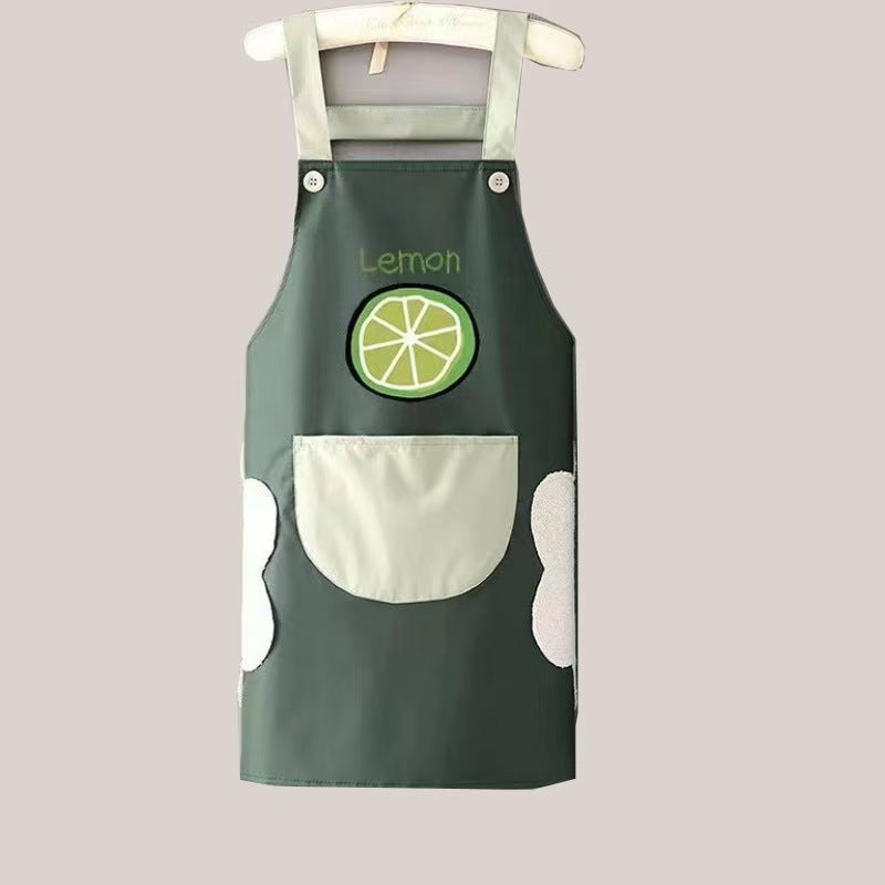 Fruit Print Waterproof PVC Kitchen Apron