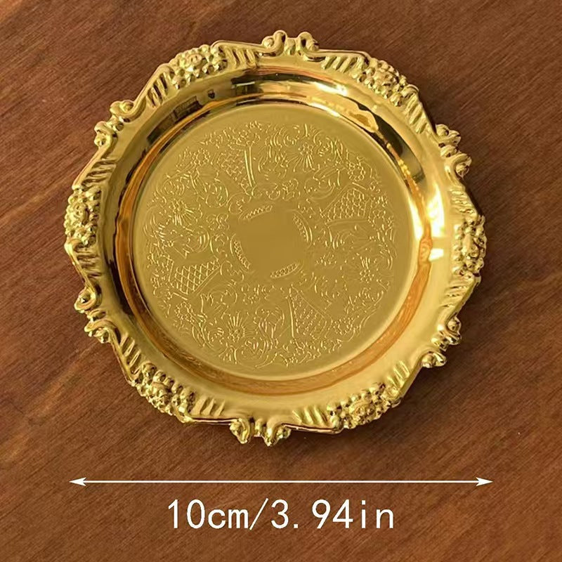 Stainless Steel Vintage Style Round Coaster