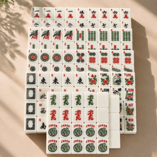 American Mahjong Set – 166 Acrylic Tiles for Classic Mahjong Play