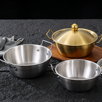 Stainless Steel Mini Cooking Pot with Double Handles
