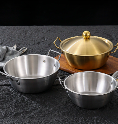 Stainless Steel Mini Cooking Pot with Double Handles