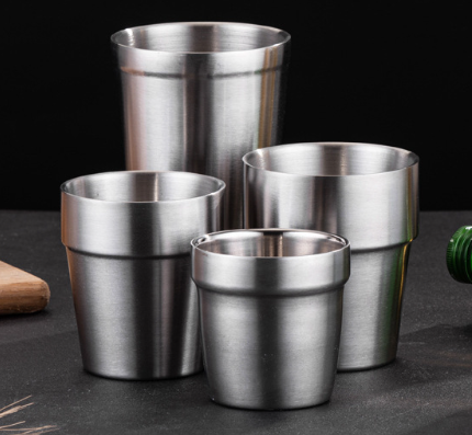 Food-Grade 304 Stainless Steel Double-Wall Cup