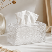 Minimalist Plastic Tissue Box Holder, Modern Living Room Napkin Organizer Case, Home Desktop Paper Storage