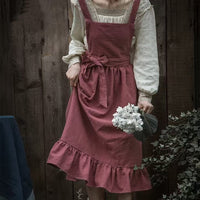 Vintage Ruffle Cotton Apron