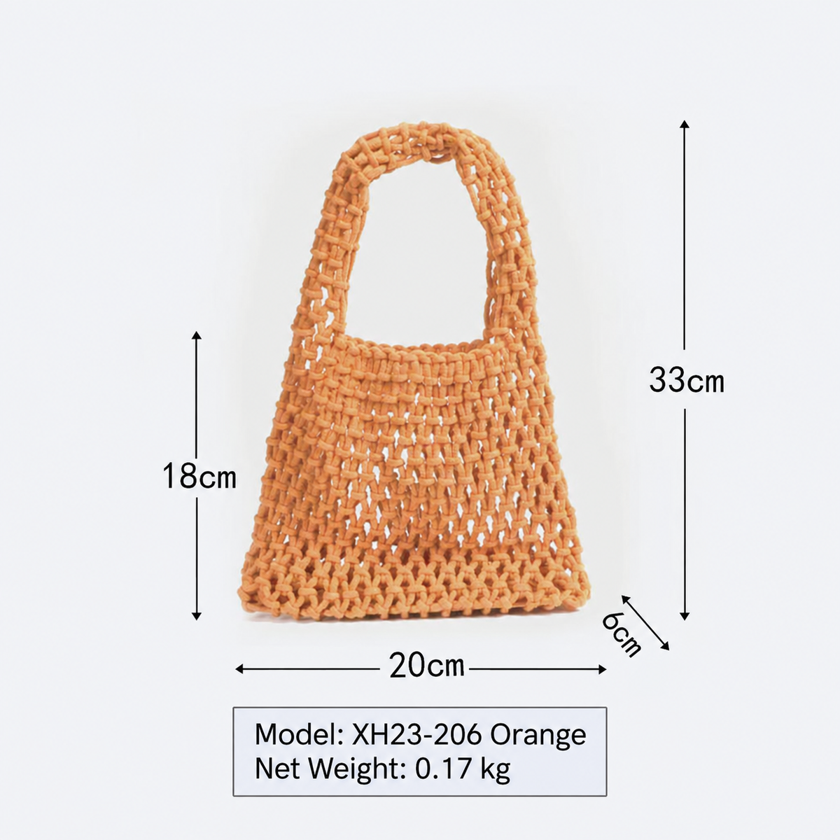 Cotton Rope Crochet Tote Bag – Handmade Woven Shoulder Bag with Inner Lining for Beach, Shopping, Summer & Everyday Use