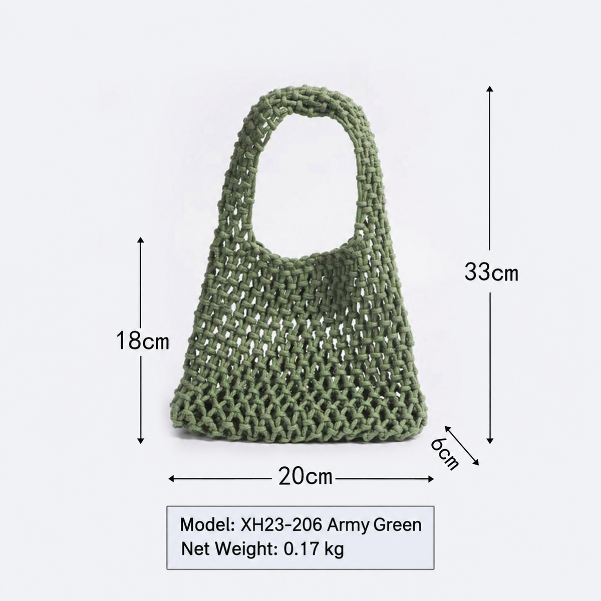 Cotton Rope Crochet Tote Bag – Handmade Woven Shoulder Bag with Inner Lining for Beach, Shopping, Summer & Everyday Use