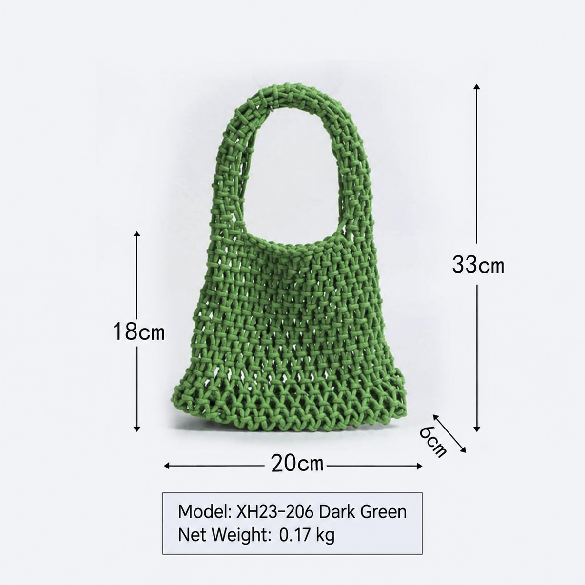 Cotton Rope Crochet Tote Bag – Handmade Woven Shoulder Bag with Inner Lining for Beach, Shopping, Summer & Everyday Use