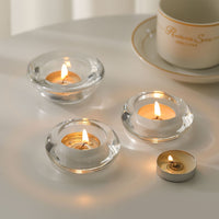 French Vintage Glass Candle Holder