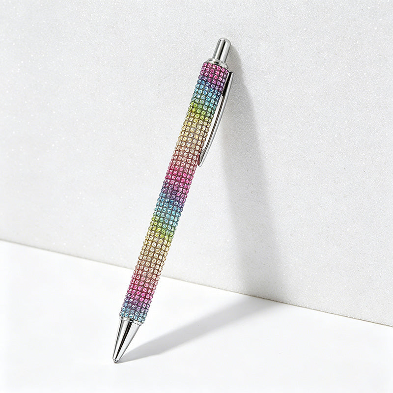 Bling Bling Rhinestone Retractable Ballpoint Pen – Luxury Metal Gift Pen for Office, School & Wedding