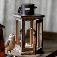 Vintage American Iron and Wood Candle Holder