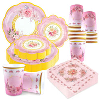 Spring Tea Party Disposable Tableware Set