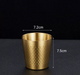 Gold Hammered 304 Stainless Steel Double Wall Drinking Cup