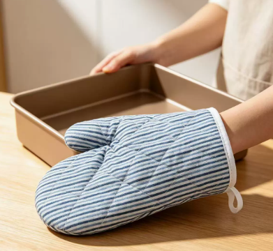 Canvas Heat Resistant Oven Mitt, Fresh Style Microwave Glove