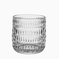 Textured Crystal Style Glass Tumbler Drinking Cup