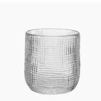 Textured Crystal Style Glass Tumbler Drinking Cup