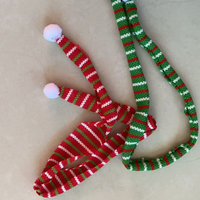 Christmas Knitted Pet Scarf for Cats and Dogs Festive Accessory