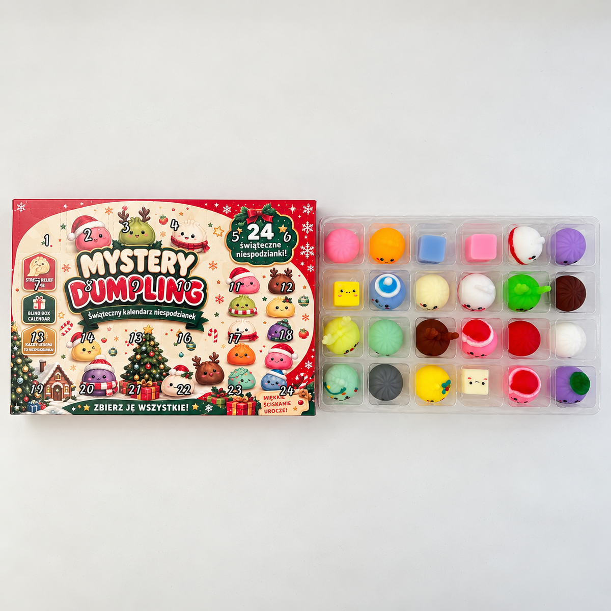 24-Day Christmas Mini Squishy Toy Advent Calendar