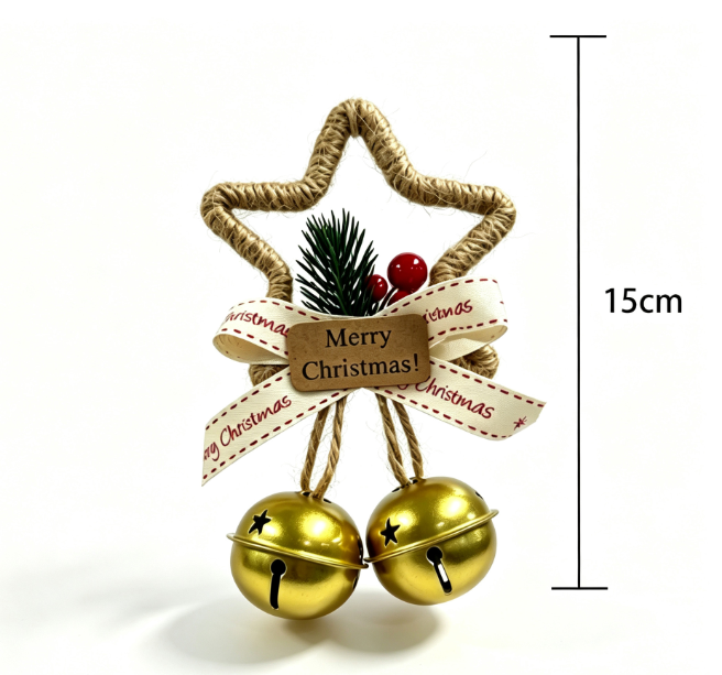 15cm Plush Christmas Bell Ornament