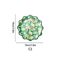 Scalloped Paper Party Plates Disposable 12-Sided Festive Tableware