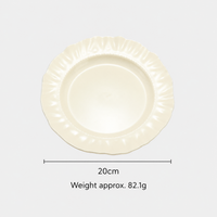 Scalloped Ceramic Dessert Plate, Elegant Ruffled Edge Small Serving Dish
