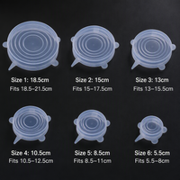 Silicone Food Preservation Lids Reusable Sealing Bowl Covers Heat-Resistant Transparent Stretch Lid for Kitchen Food Storage